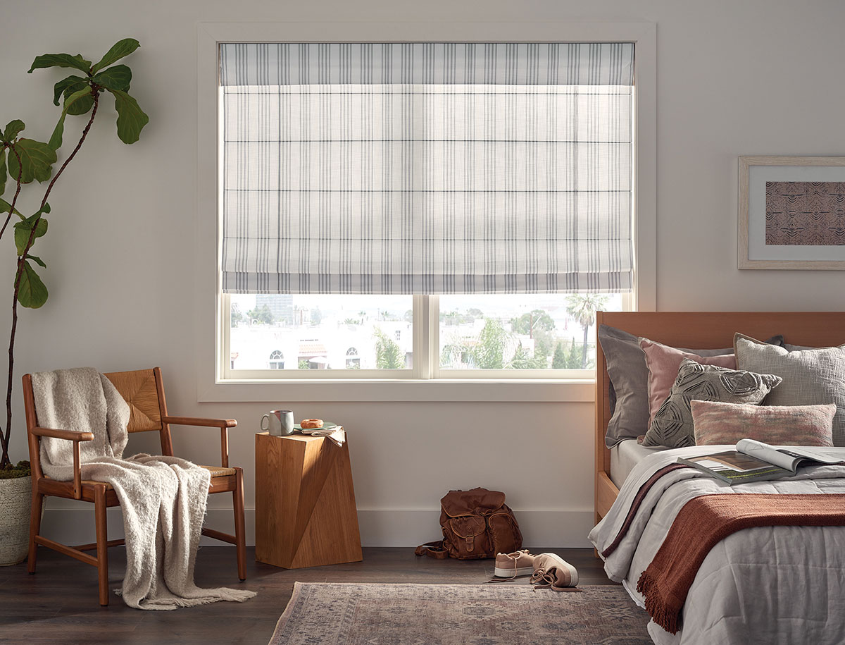Soft Roman Shades for your bedroom