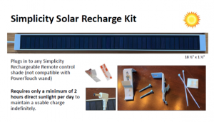 Simplicity solar recharge kit